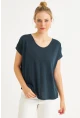 Kadın Lacivert Basic Bluz AYD410
