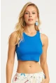 Kadın Mavi Crop Bluz YLE610