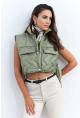 Kadın Mint Crop Yelek İS808