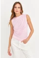 Kadın Pembe Büzgülü Bluz YZ625