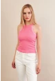Kadın Pembe Halter Yaka Dantelli Bluz MK04