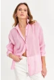 Kadın Pembe Sırtı Açık Gömlek MOD2369-90