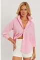 Kadın Pembe Taşlı Gömlek SF2550