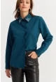 Kadın Petrol Yakası Taşlı Gömlek ZER413