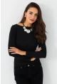 Kadın Siyah Basic Bluz RX449