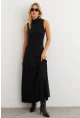 Kadın Siyah Basic Maxi Elbise MTF29