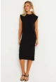 Kadın Siyah Basic Midi Elbise DMR279
