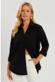 Kadın Siyah Gömlek Q987