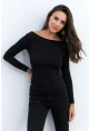 Kadın Siyah Sırtı Açık Bluz EY2942