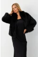 Kadın Siyah Suni Kürk ELT1227