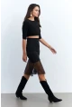 Kadın Siyah Tül Detaylı Etek EY2956