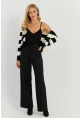Kadın Siyah Yüksek Bel Pantolon KED2011