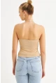 Kadın Taş Boyun Askılı Crop Bluz TF69