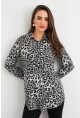 Kadın Taş-Siyah Desenli Gömlek MASF227
