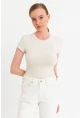 Kadın Vanilya Basic T-Shirt FLS07