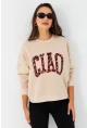Kadın Vanilya Baskılı Sweatshirt MPP6429
