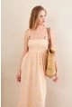 Kadın Vanilya Gipeli Midi Plaj Elbisesi OR501
