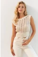 Kadın Vanilya Triko Bluz MP20149