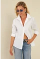 Kadın Beyaz Basic Gömlek ZER411