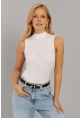 Kadın Beyaz Fitilli Kolsuz Bluz LPP1261