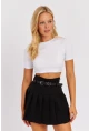 Kadın Beyaz Sırt Dekolteli Crop Bluz CY450