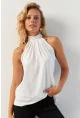 Kadın Beyaz Sırtı Damla Yılbaşı Bluz LPP5043