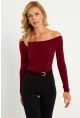 Kadın Bordo Bluz HOR13