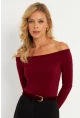 Kadın Bordo Bluz HOR13