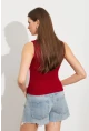 Kadın Bordo Patlı Kaşkorse Bluz MK02
