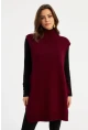 Kadın Bordo Uzun Triko Süveter MYV101