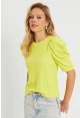 Kadın Bürümcük Bluz Neon Sarı AYD282
