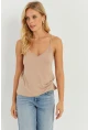 Kadın Camel Askılı Bluz AYD269