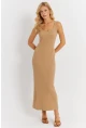 Kadın Camel Kaşkorse Midi Elbise MK26