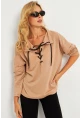 Kadın Camel Kuşgözlü Sweatshirt TF04