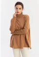 Kadın Camel Salaş Triko Bluz YV289