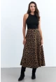 Kadın Camel-Siyah Çan Etek LON3005