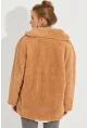 Kadın Camel Teddy Ceket Q980