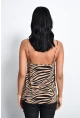 Kadın Camel Zebra Desenli Dantelli Atlet LPP5008