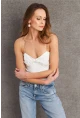 Kadın Ekru İp Askılı Çıtçıtlı Body SH20208