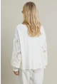 Kadın Ekru Kolları Örme Hırka MSE800