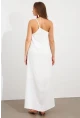 Kadın Ekru Maxi Basic Elbise İRE1012