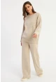 Kadın Ekru Taşlı Alt Üst Takım MYİL10