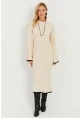 Kadın Ekru Triko Maxi Elbise MSF2538
