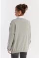 Kadın Gri Nakışlı Sweatshirt YLE20