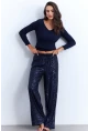 Kadın İndigo Payetli Pantolon SHR8