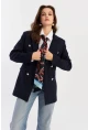 Kadın Lacivert Alt Üst Astarlı Ceket MUF201