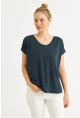 Kadın Lacivert Basic Bluz AYD410