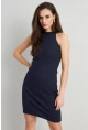 Kadın Lacivert Kaşkorse Kolsuz Elbise Yİ1567