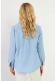 Kadın Mavi Basic Gömlek ZER411
