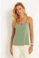 Kadın Mint Askılı Bluz AYD269
